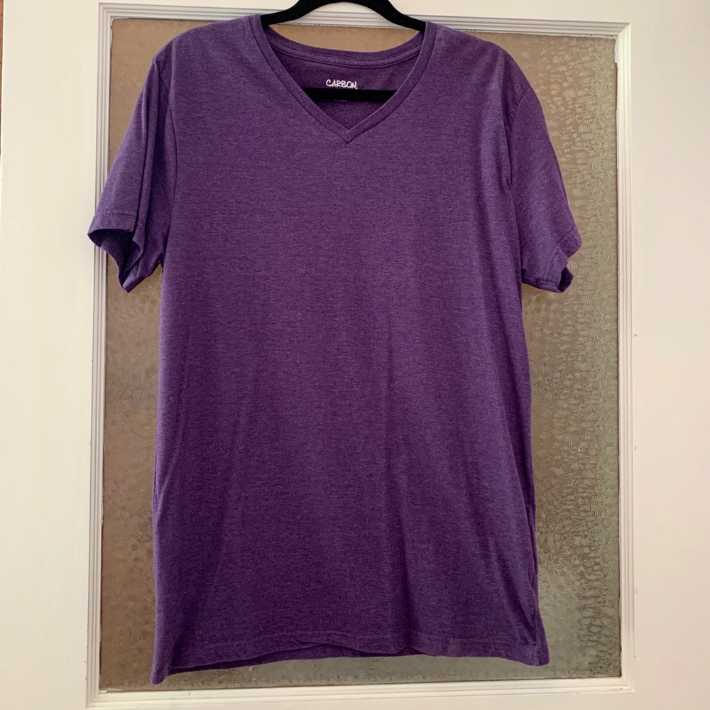 Purple v-neck T-shirt